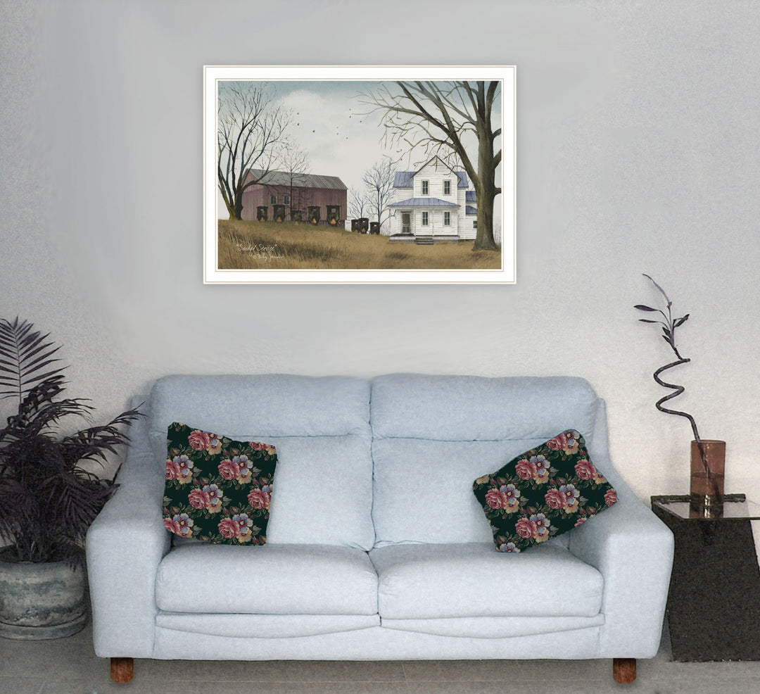 Sunday Service 3 White Framed Print Wall Art