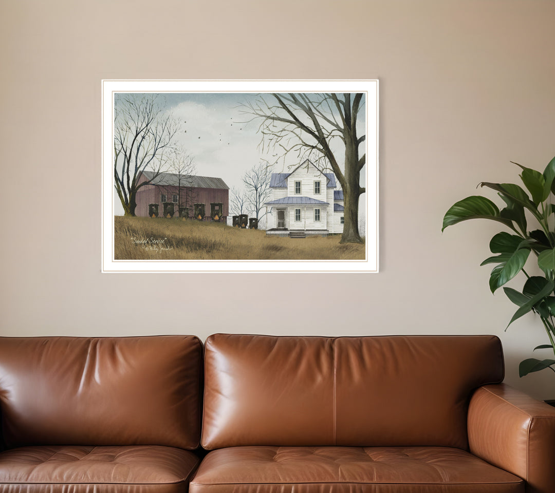 Sunday Service 3 White Framed Print Wall Art