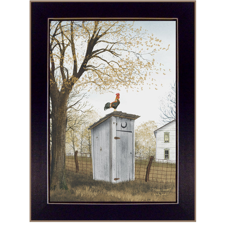 Morning Commute Outhouse Black Framed Print Wall Art