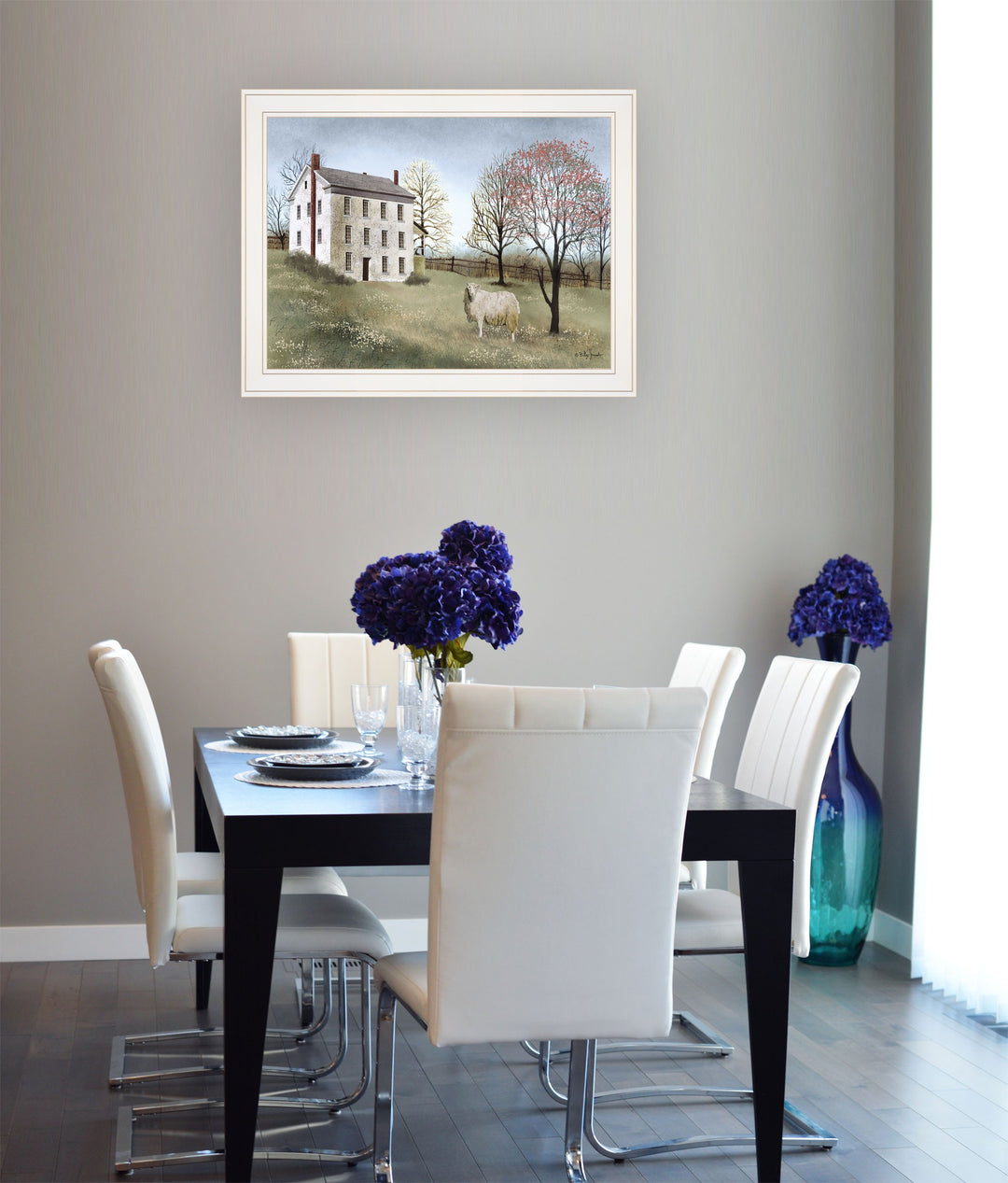 Spring At White House Farm 3 White Framed Print Wall Art