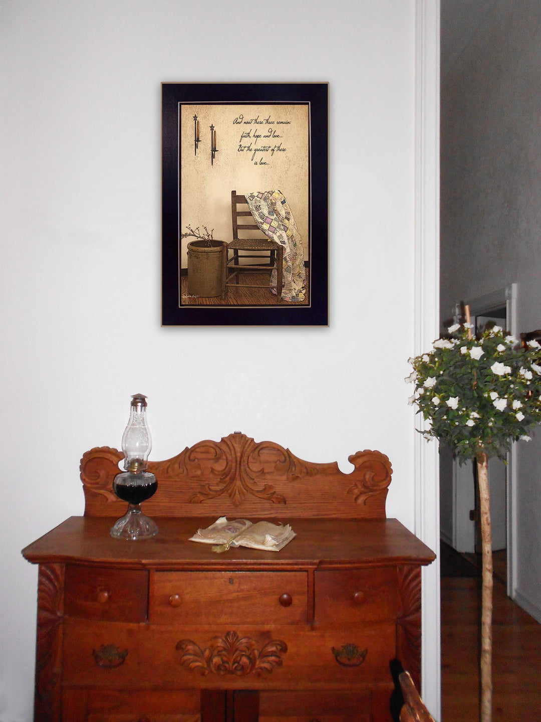 These Three Remain 4 Black Framed Print Wall Art