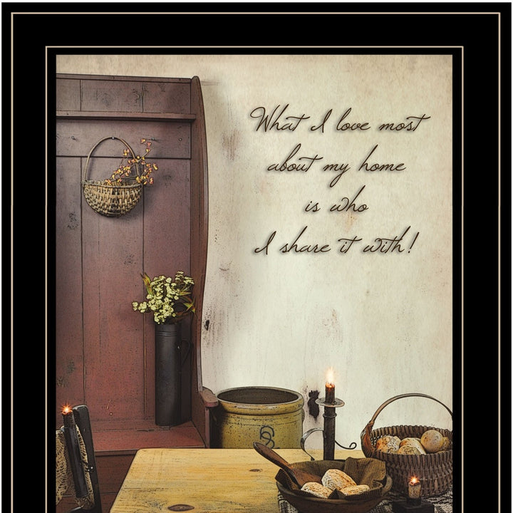 What I love Most 3 Black Framed Print Kitchen Wall Art