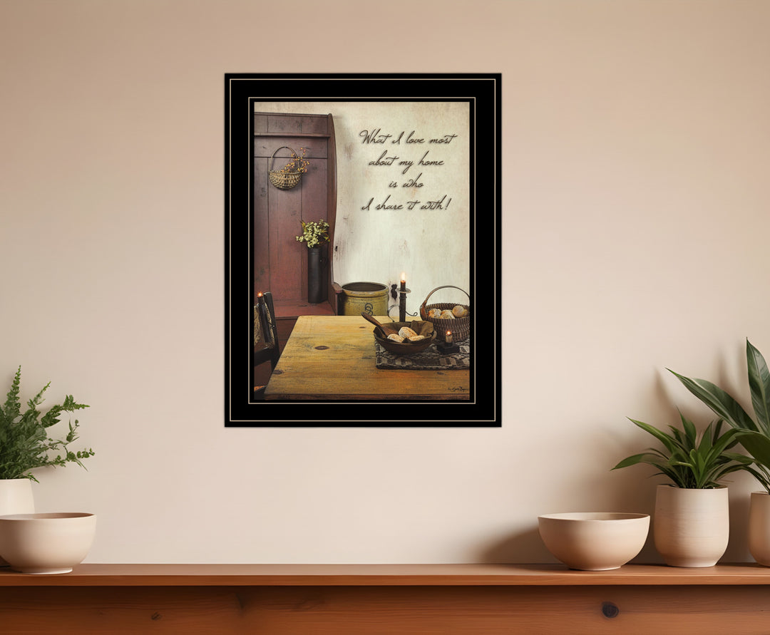 What I love Most 3 Black Framed Print Kitchen Wall Art