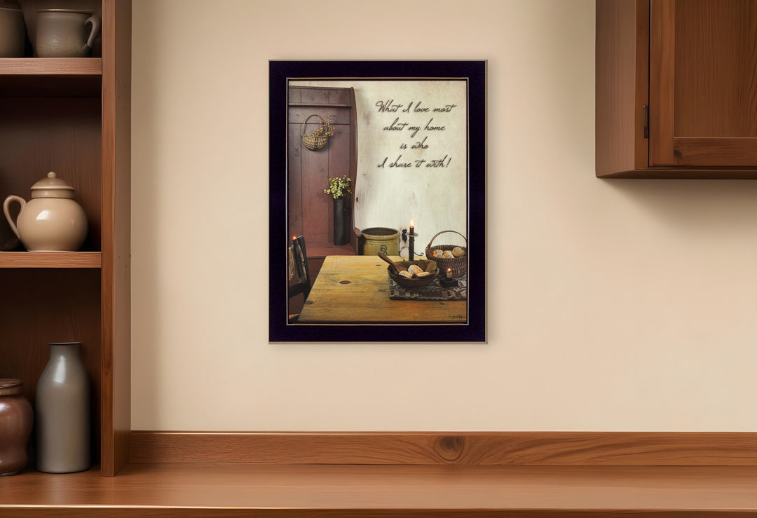 What I love Most 4 Black Framed Print Kitchen Wall Art