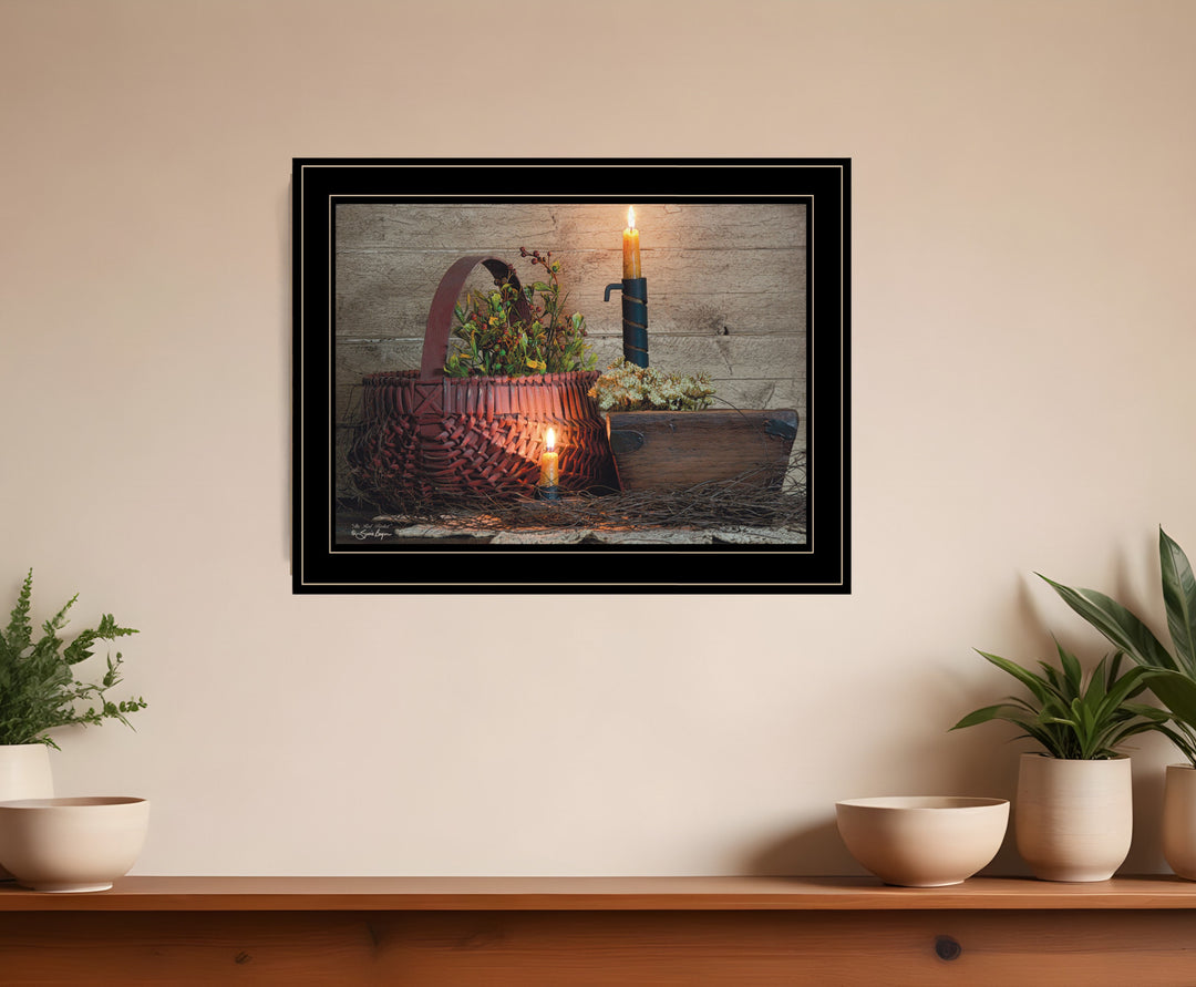 The Red Basket 2 Black Framed Print Wall Art