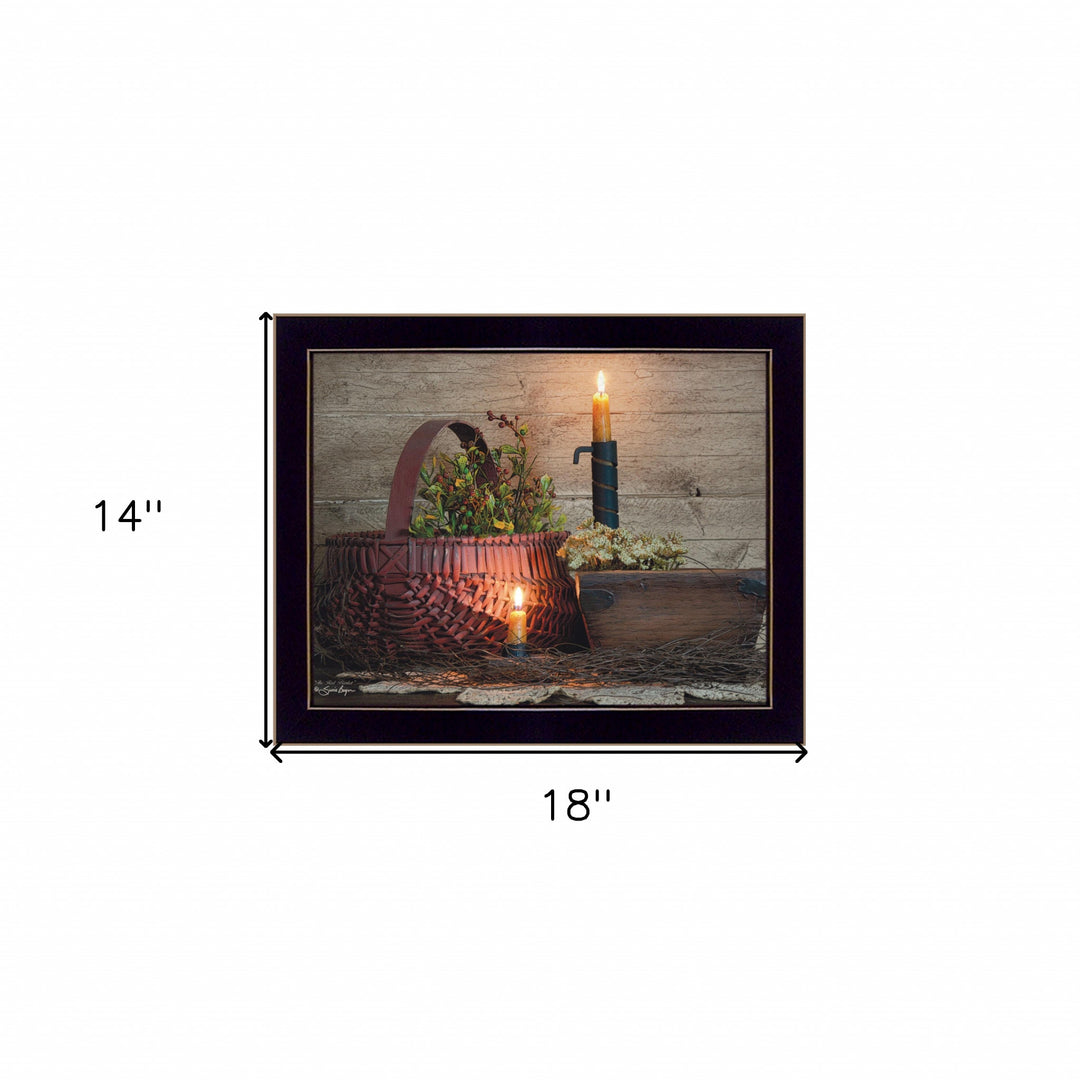 The Red Basket 3 Black Framed Print Wall Art