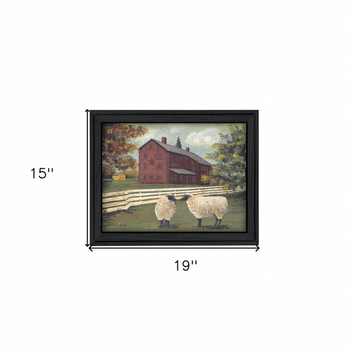 Hancock Sheep 1 Black Framed Print Wall Art