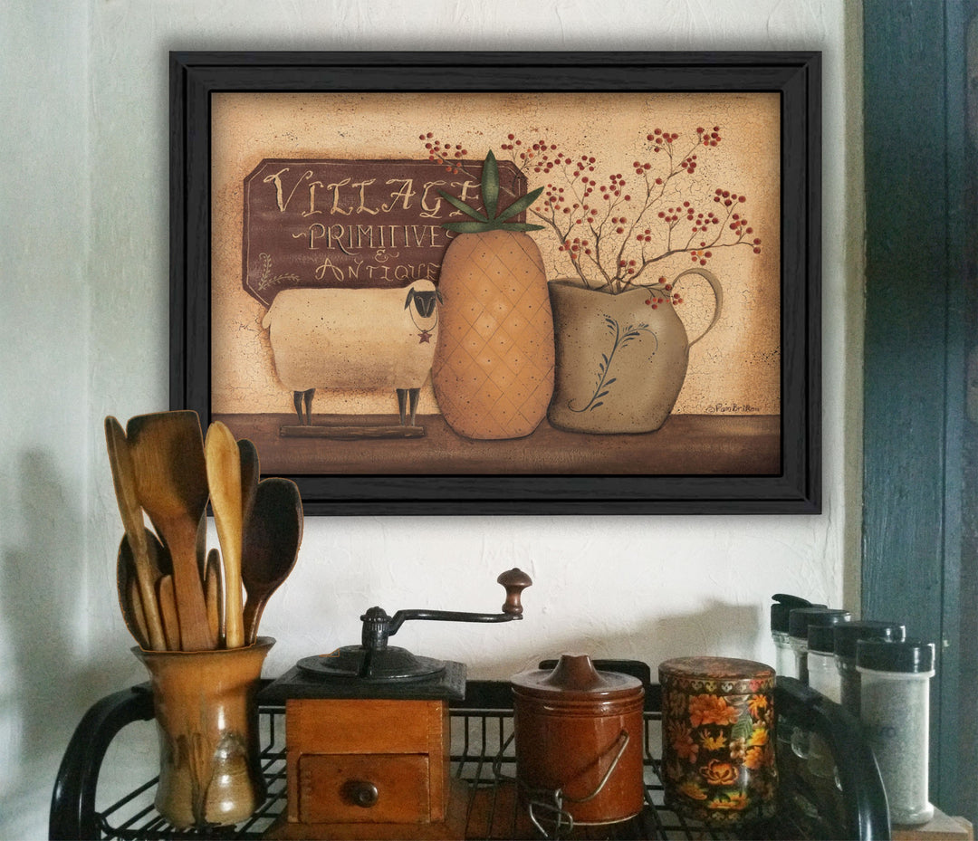 Country Necessities Black Framed Print Bathroom Wall Art