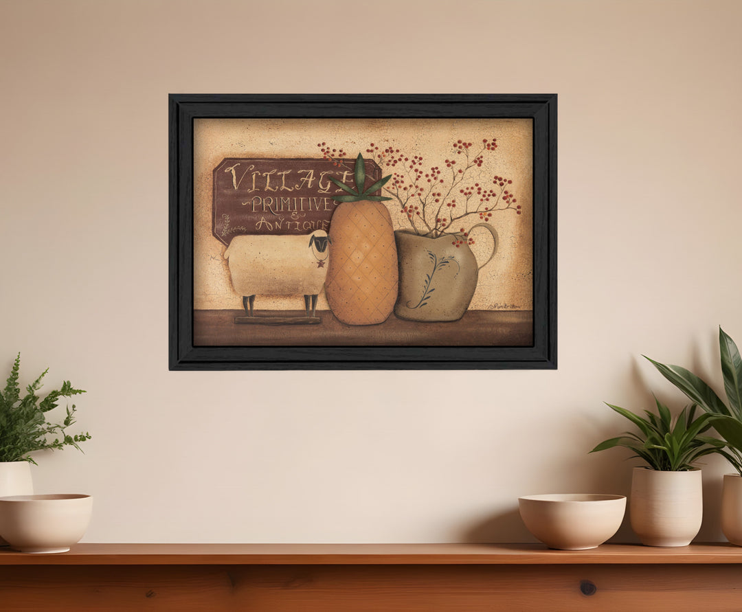 Country Necessities Black Framed Print Bathroom Wall Art