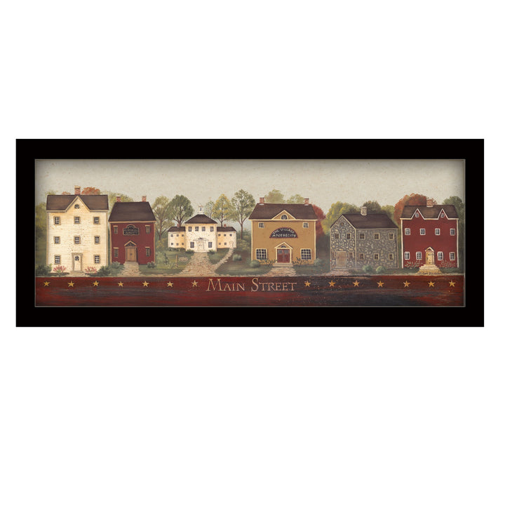 Main Street 1 Black Framed Print Wall Art