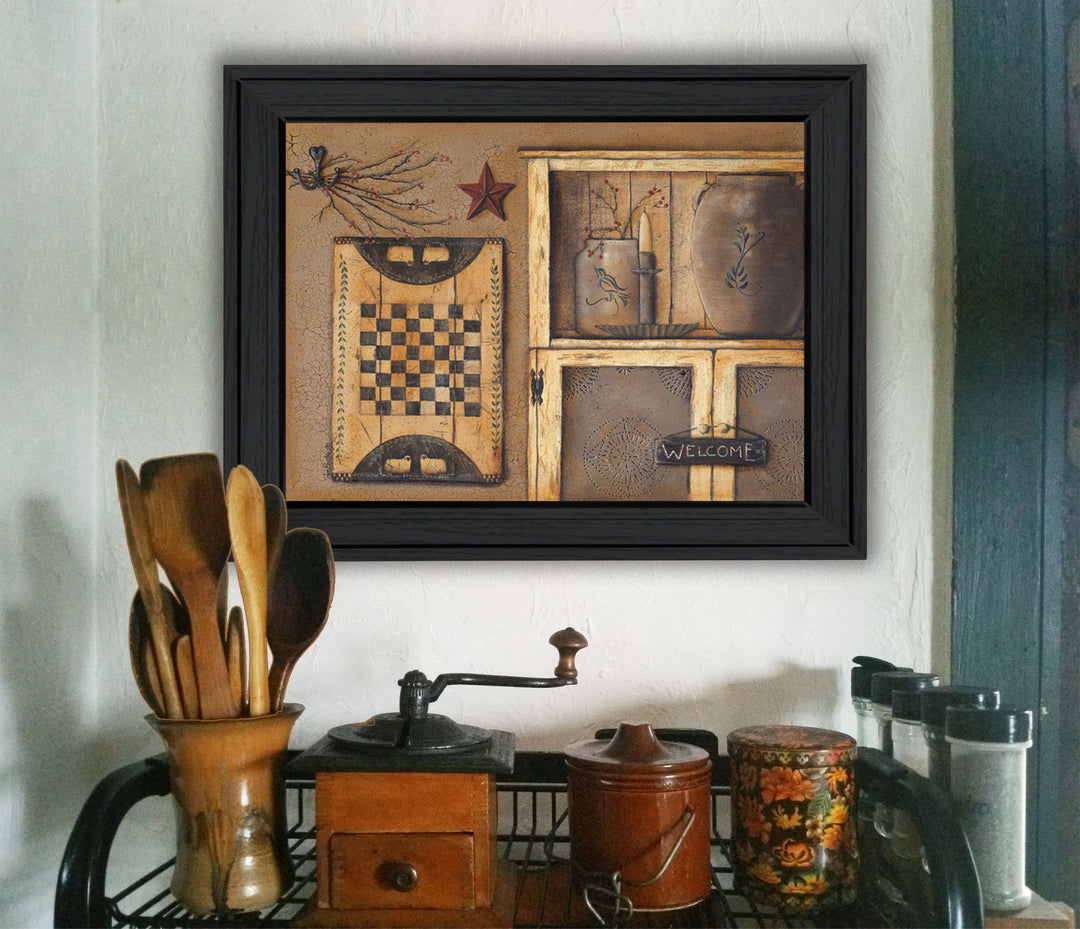 Country Treasures Black Framed Print Wall Art