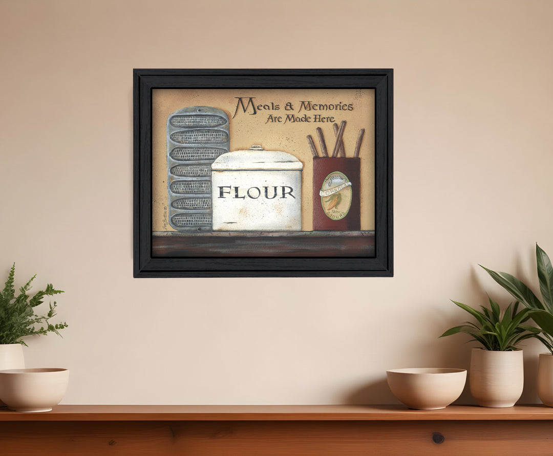 Meals and Memories Black Framed Print Wall Art