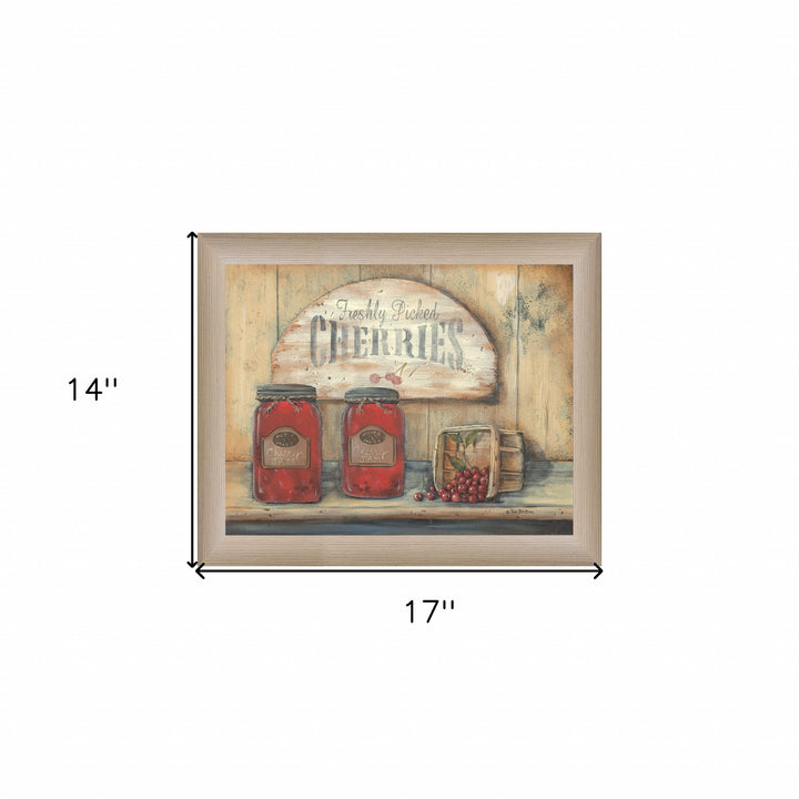 CHERRY JAM 1 Brown Framed Print Wall Art