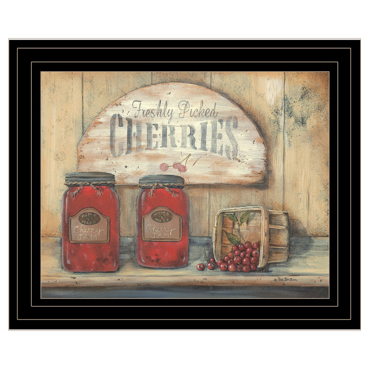 CHERRY JAM 2 Black Framed Print Wall Art