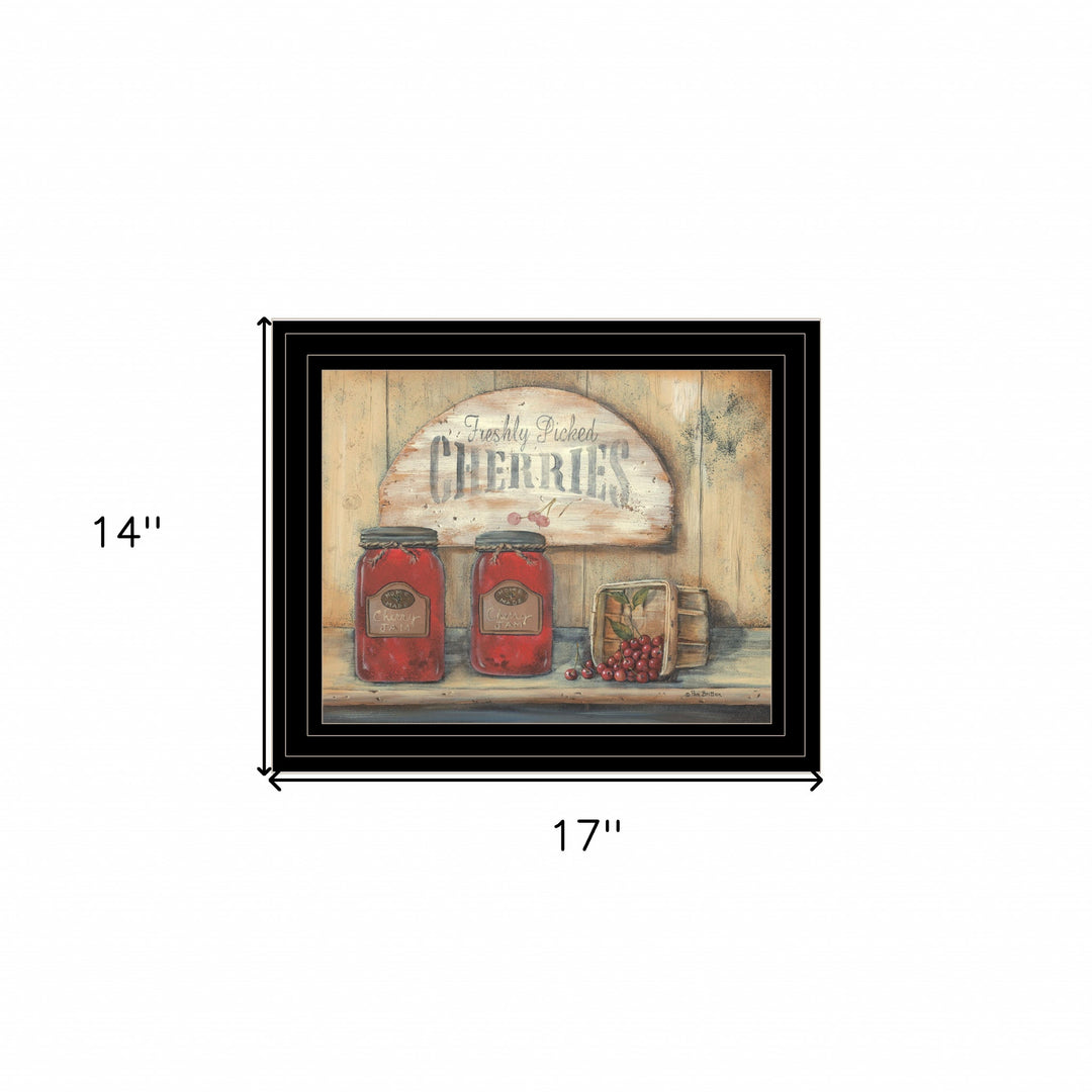 CHERRY JAM 2 Black Framed Print Wall Art