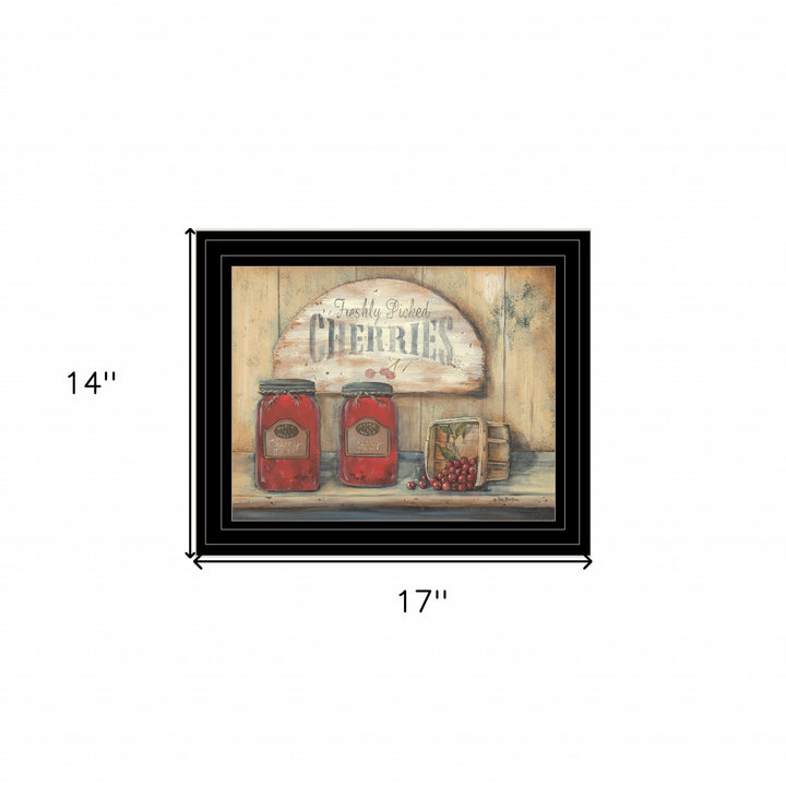 CHERRY JAM 2 Black Framed Print Wall Art