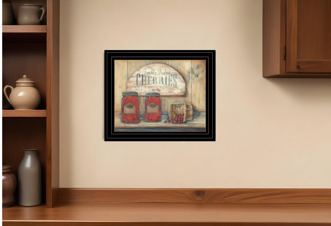 CHERRY JAM 2 Black Framed Print Wall Art