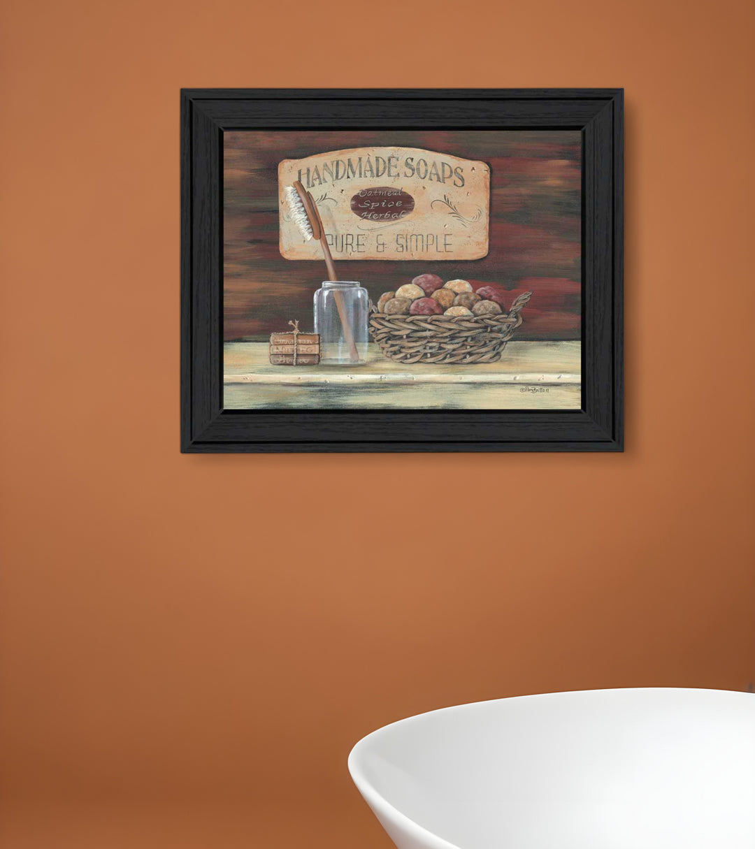 Handmade Soaps 1 Black Framed Print Bathroom Wall Art