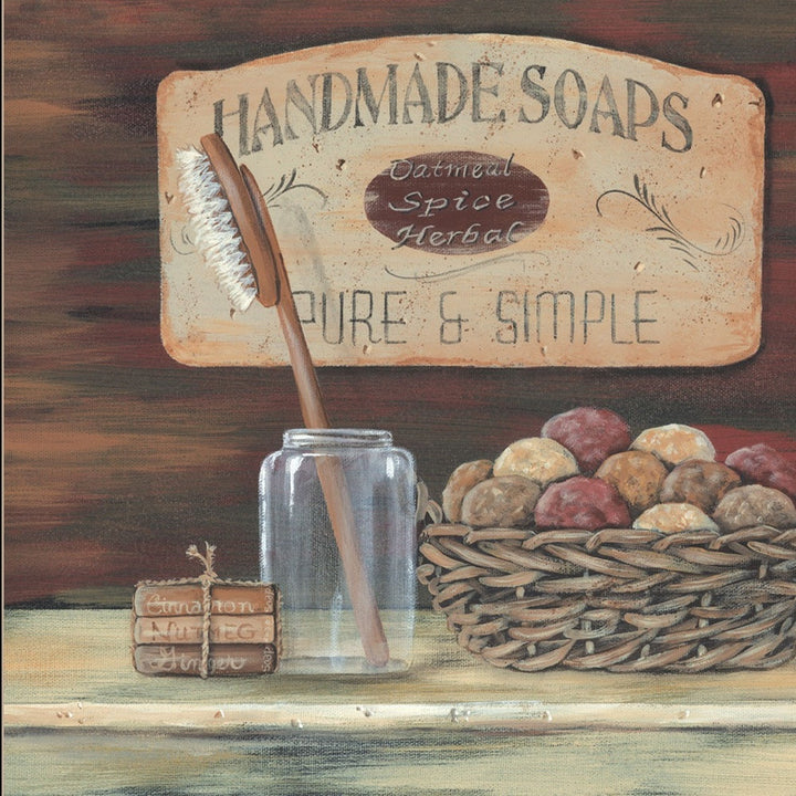 HANDMADE SOAPS 3 Black Framed Print Bathroom Wall Art