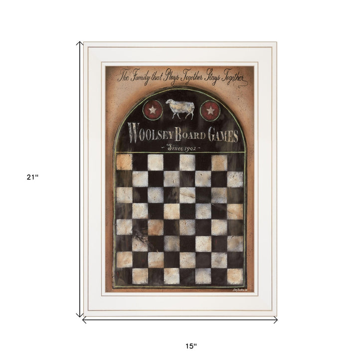 Woolsey Board Game 1 White Framed Print Wall Art