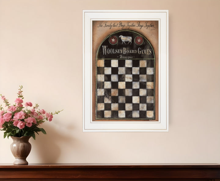 Woolsey Board Game 1 White Framed Print Wall Art