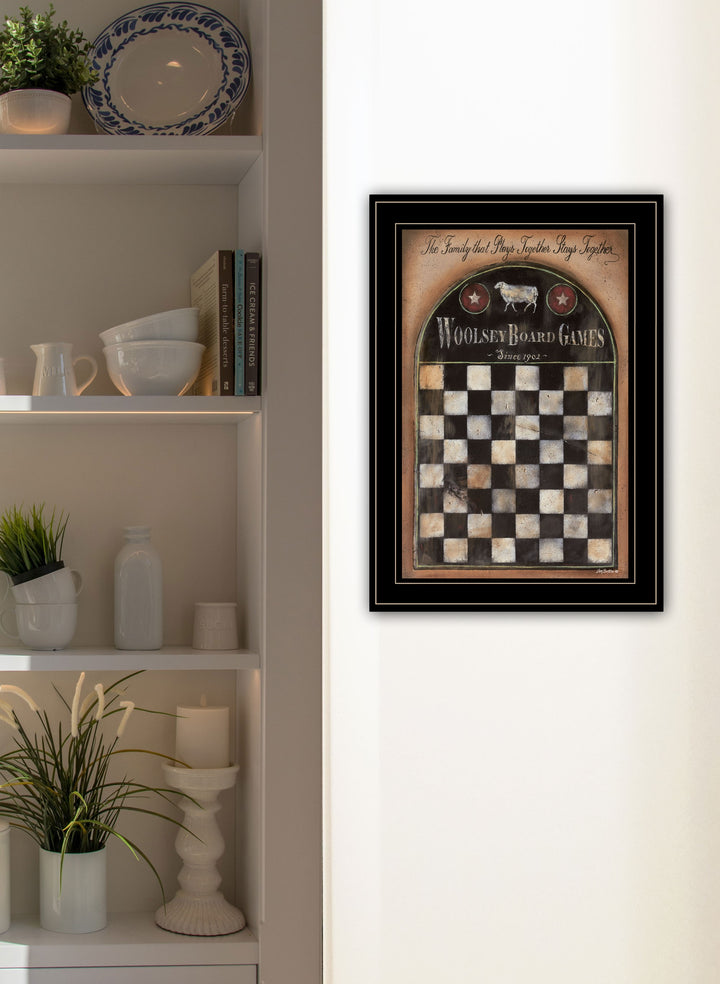 Woolsey Board Game 2 Black Framed Print Wall Art