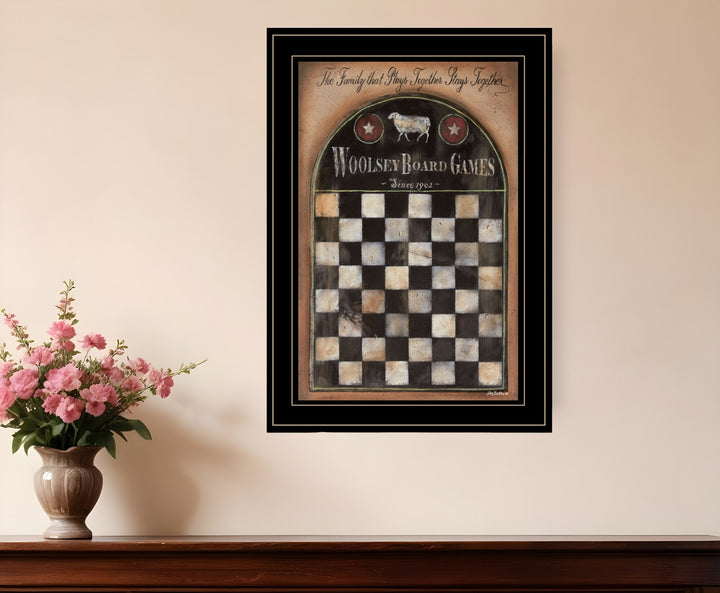 Woolsey Board Game 2 Black Framed Print Wall Art