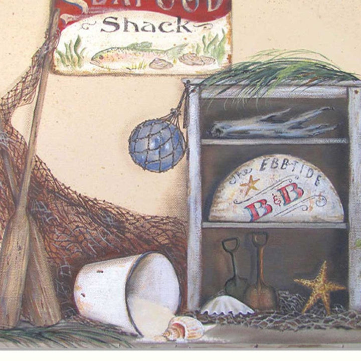 Seafood Shack White Picture Frame Print Kitchen Wall Art