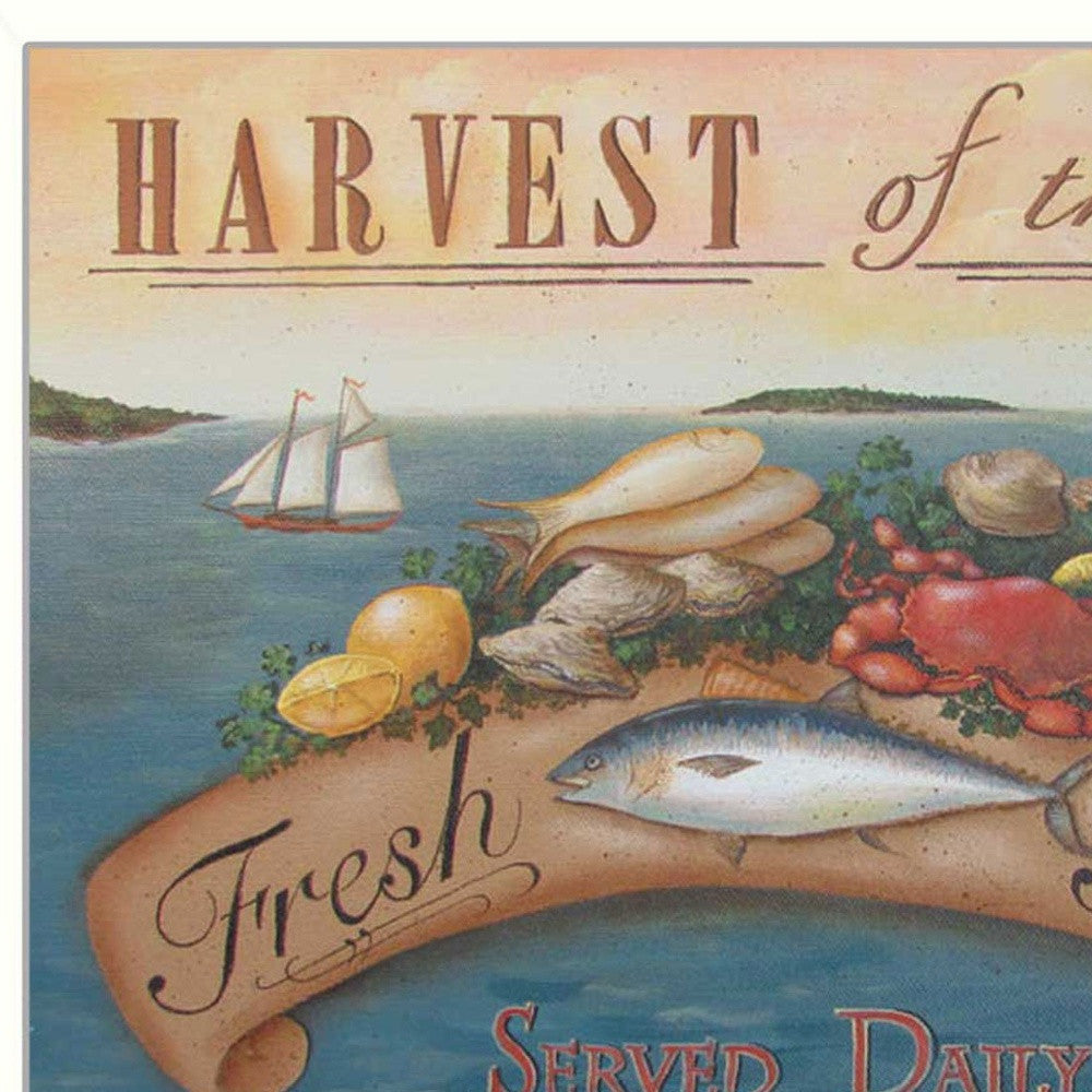 Sea Harvest White Framed Print Kitchen Wall Art