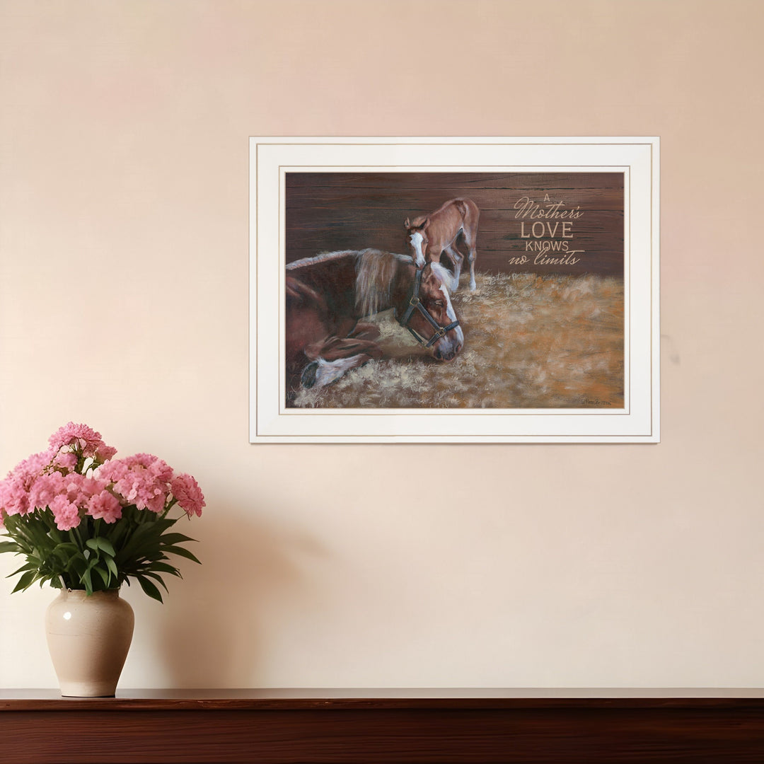 A Mother Love Horses 1 White Framed Print Wall Art