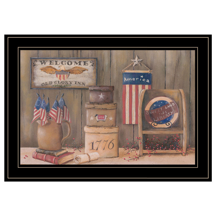 Sweet Land of Liberty 3 Black Framed Print Wall Art