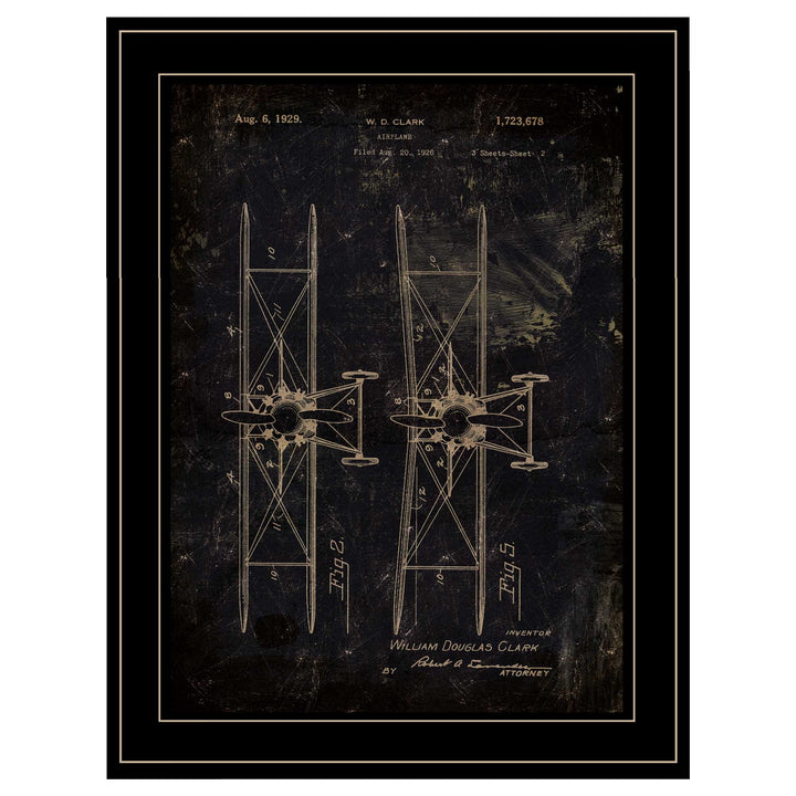 Airplane Patent I 2 Black Framed Print Wall Art