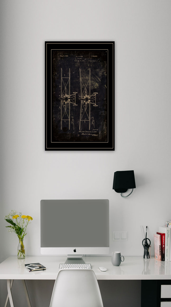 Airplane Patent I 2 Black Framed Print Wall Art