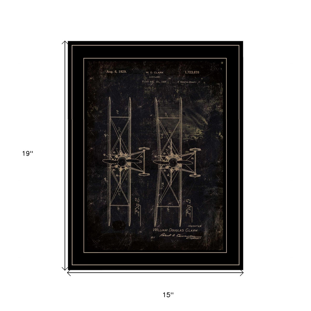 Airplane Patent I 2 Black Framed Print Wall Art