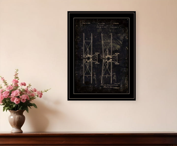 Airplane Patent I 2 Black Framed Print Wall Art