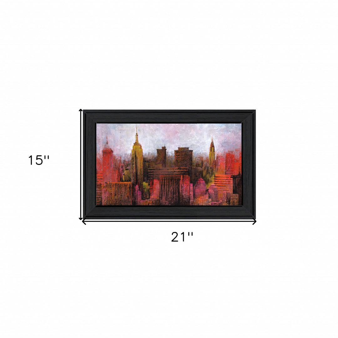 NYC Skyline 2 Black Framed Print Wall Art