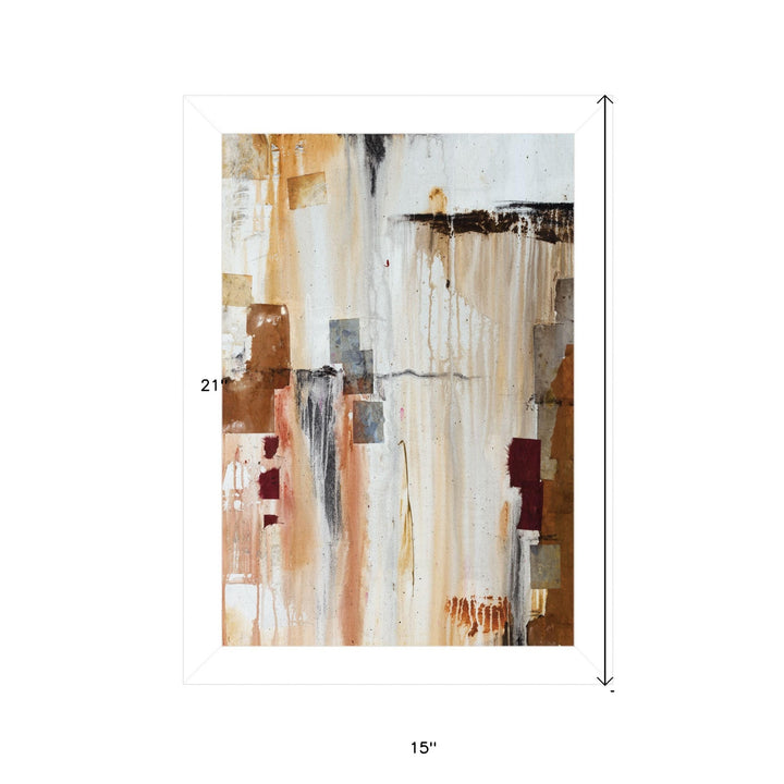 Falling Blocks 1 White Framed Print Wall Art