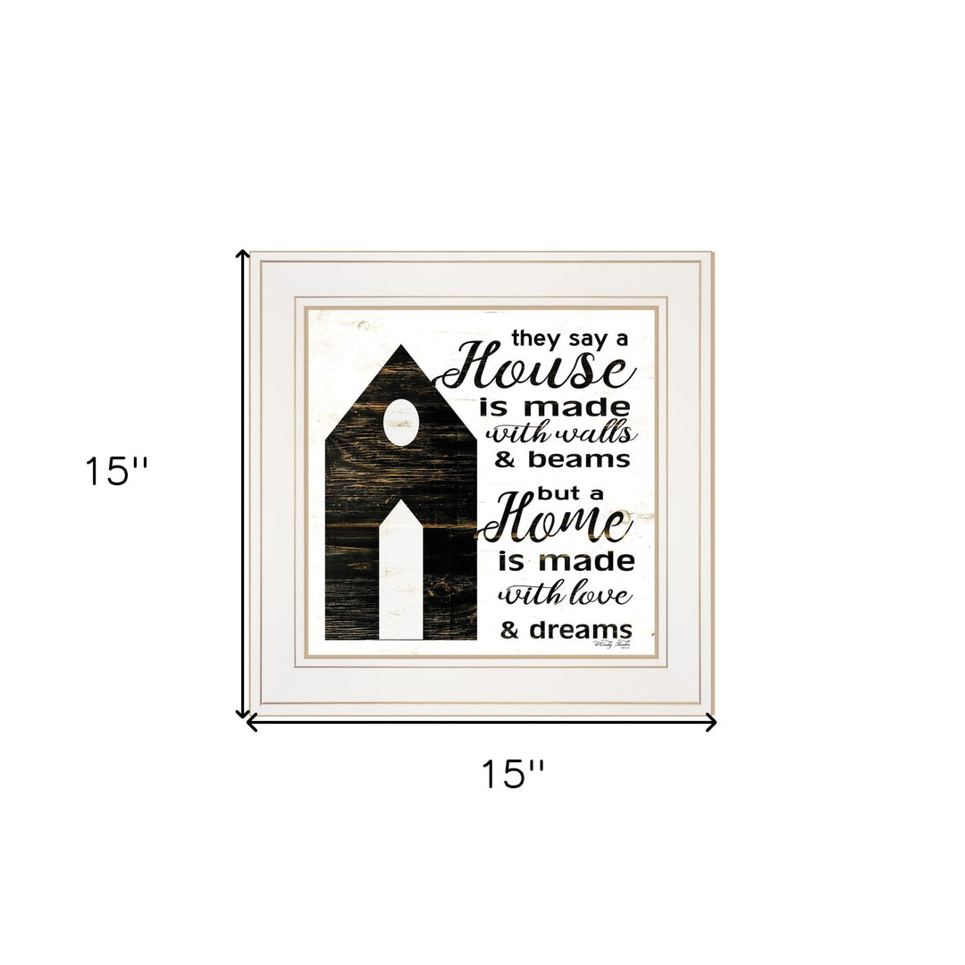 A Housee White Framed Print Wall Art