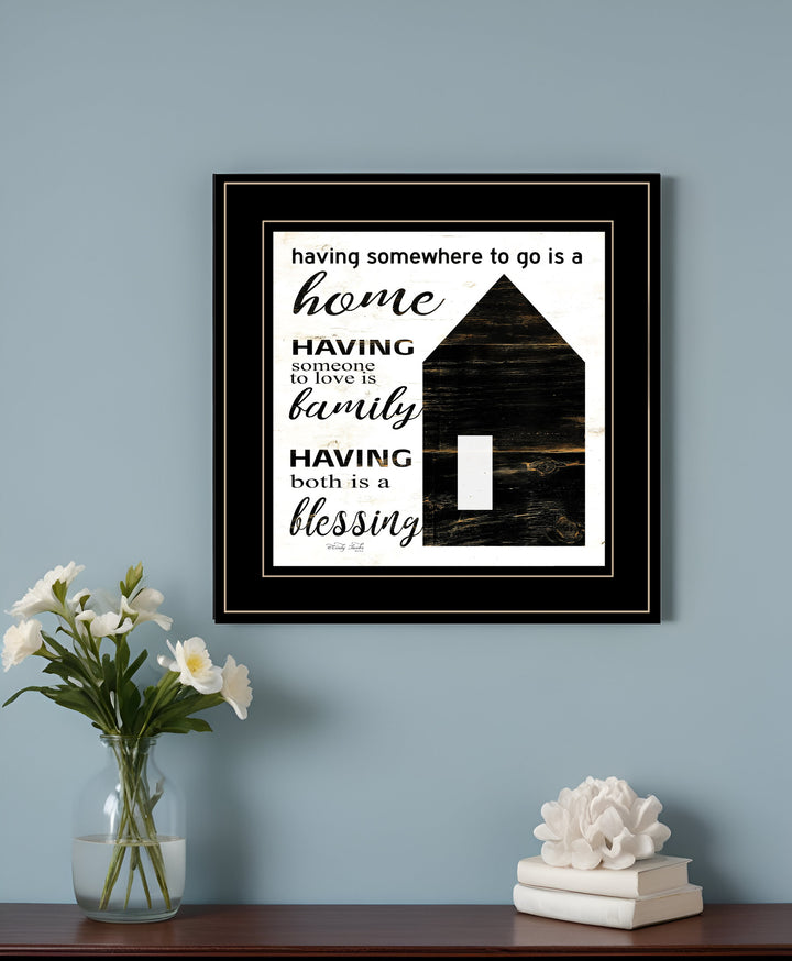 A Blessing 2 Black Framed Print Wall Art