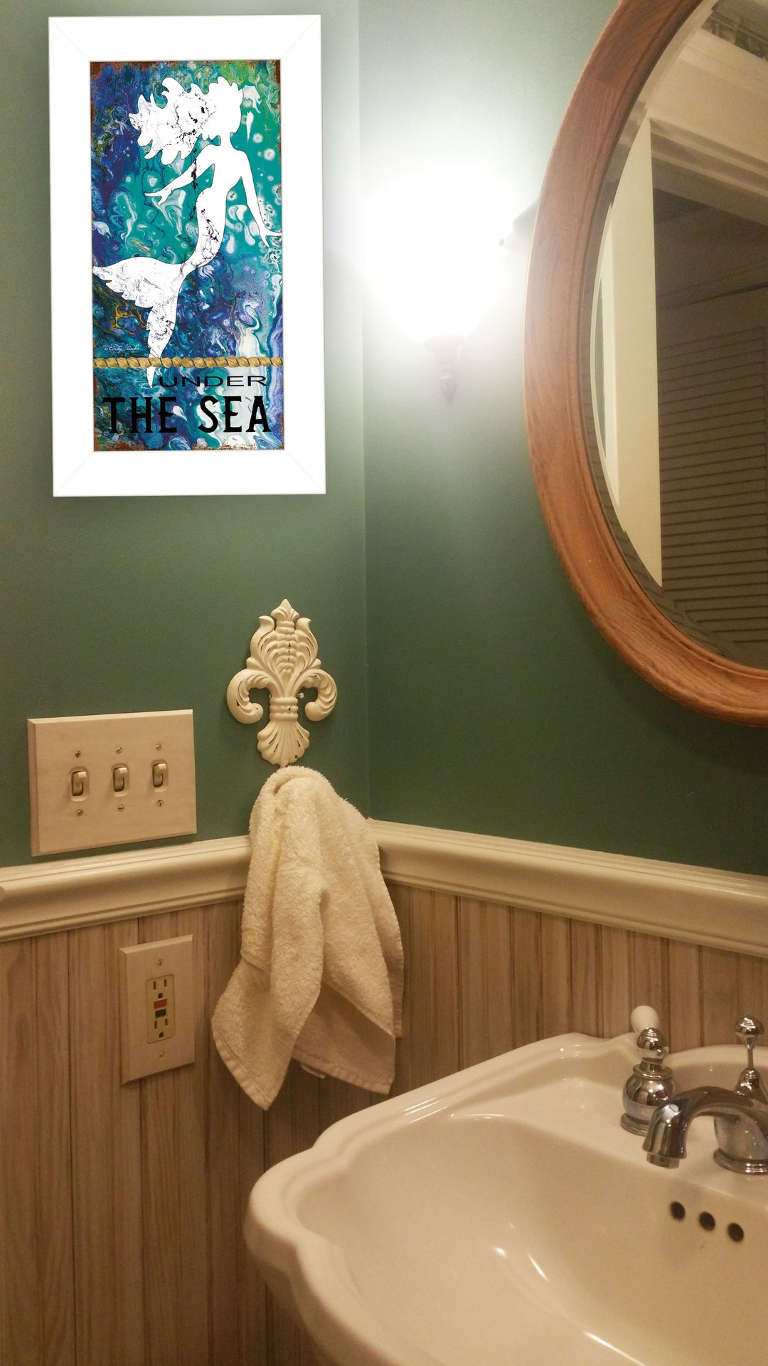 Under the Sea 1 White Framed Print Wall Art