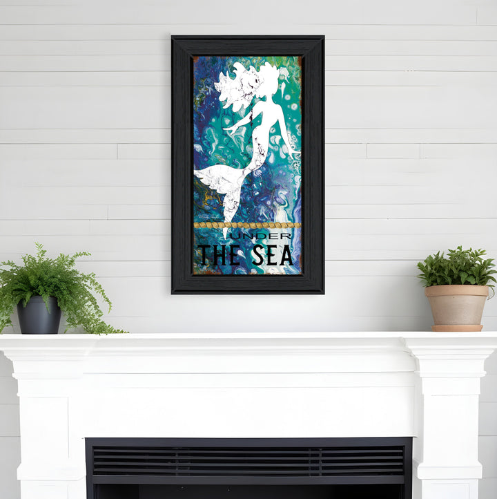 Under the Sea 2 Black Framed Print Wall Art