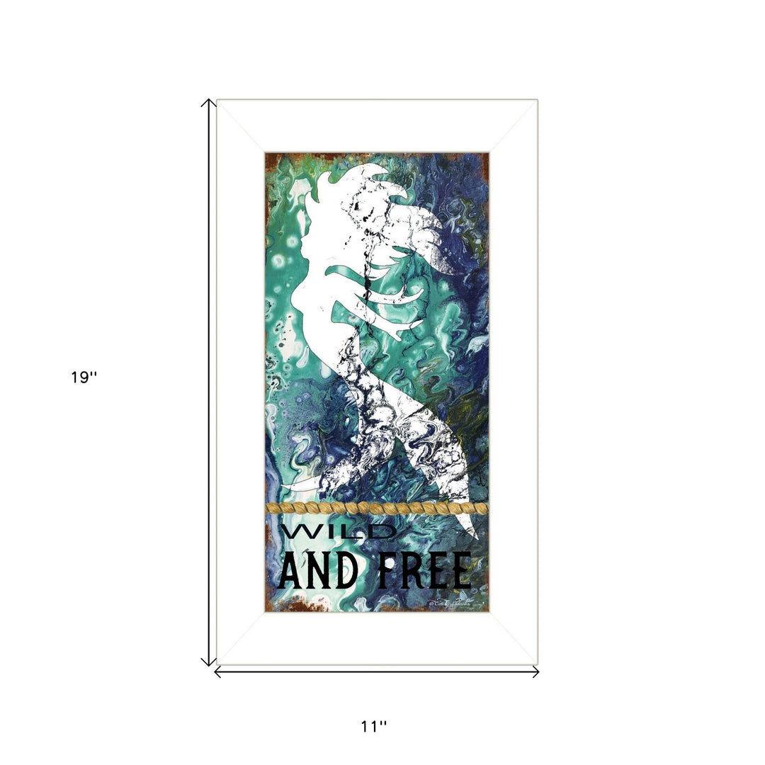 Wild and Free 1 White Framed Print Wall Art