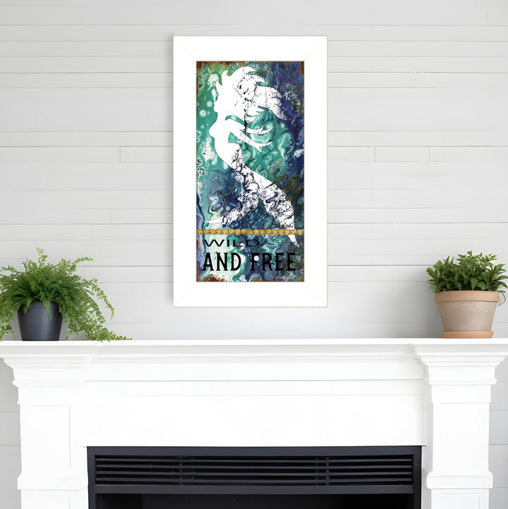 Wild and Free 1 White Framed Print Wall Art