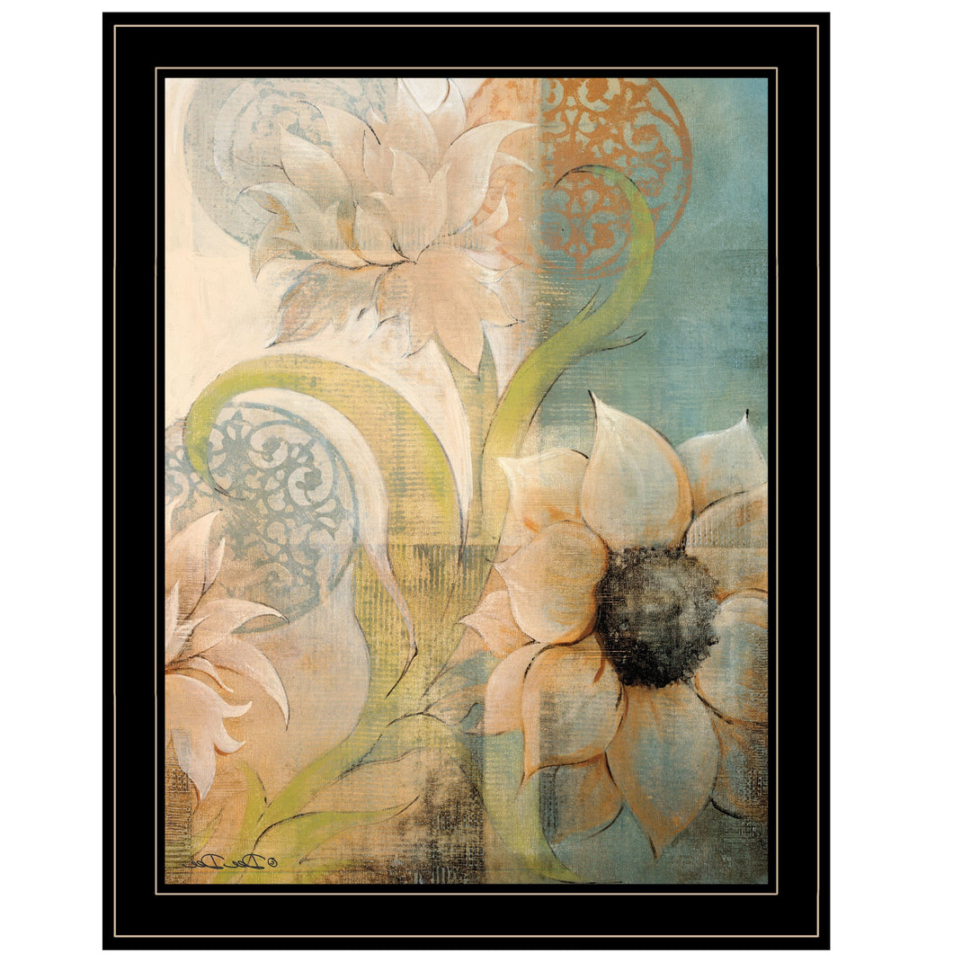 Meandering Flowers I 2 Black Framed Print Wall Art