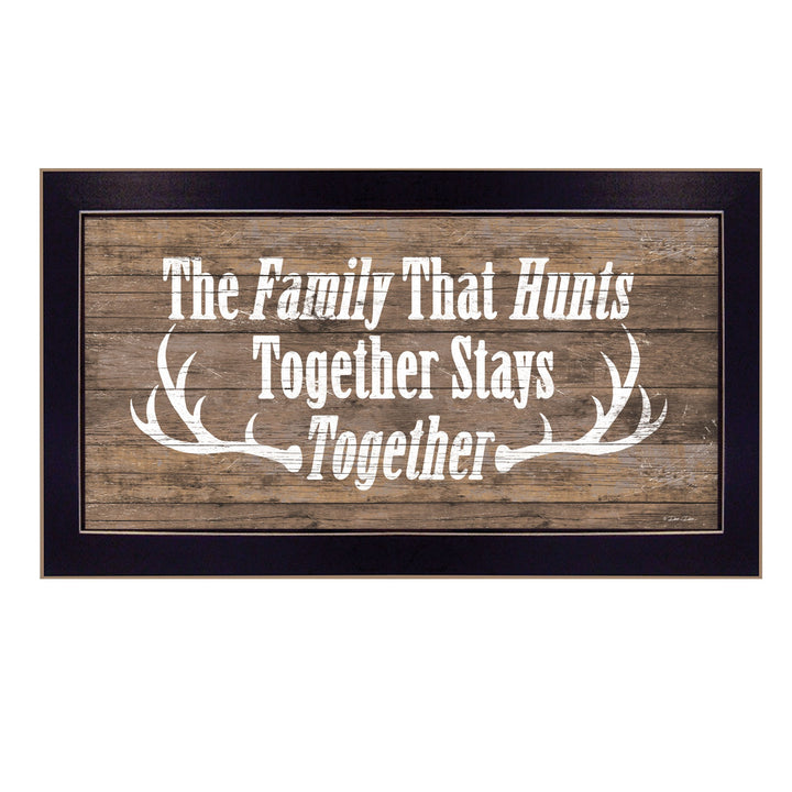 The Family that Hunts Black Framed Print Wall Art