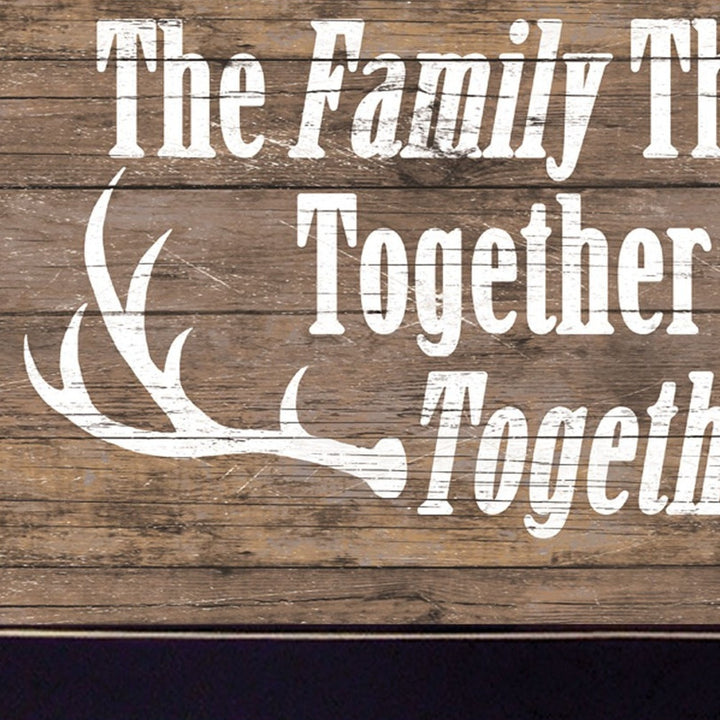 The Family that Hunts Black Framed Print Wall Art