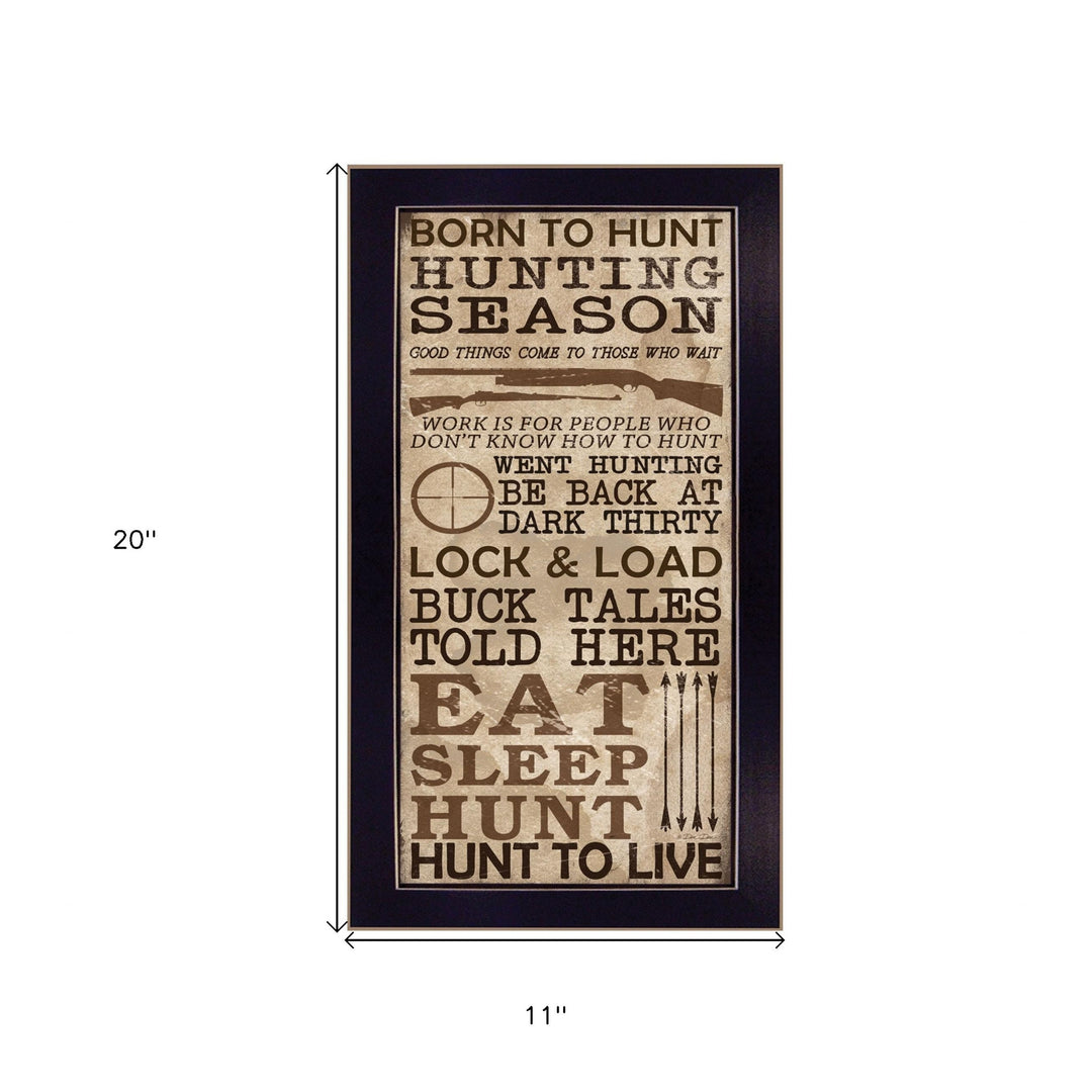 Hunting Season Black Framed Print Wall Art