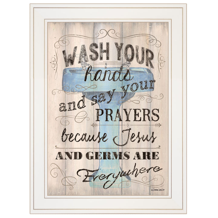 Bathroom Humor 1 White Framed Print Bathroom Wall Art