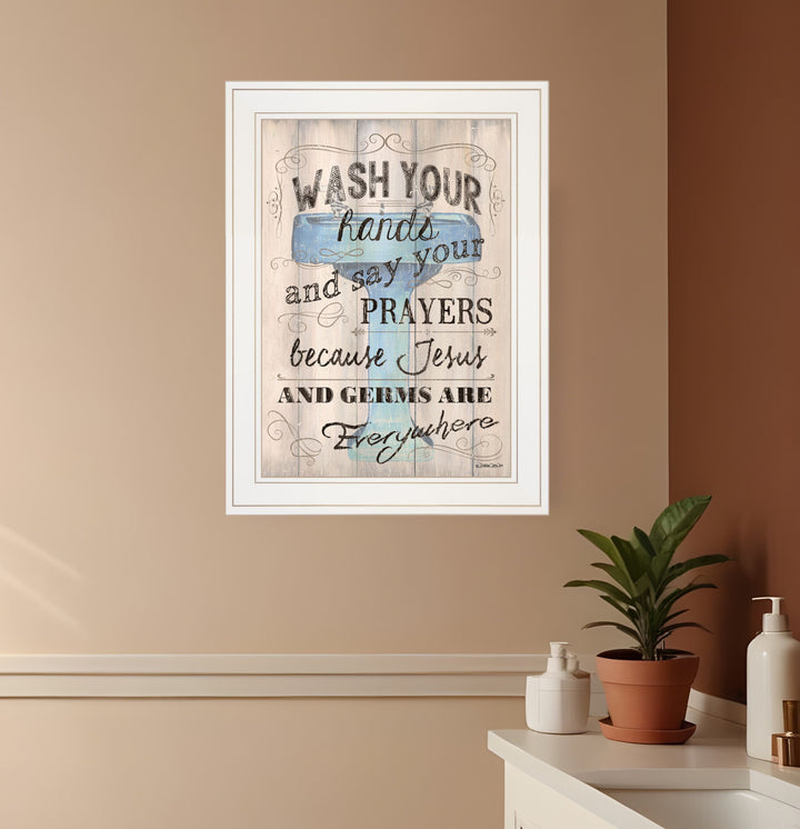 Bathroom Humor 1 White Framed Print Bathroom Wall Art