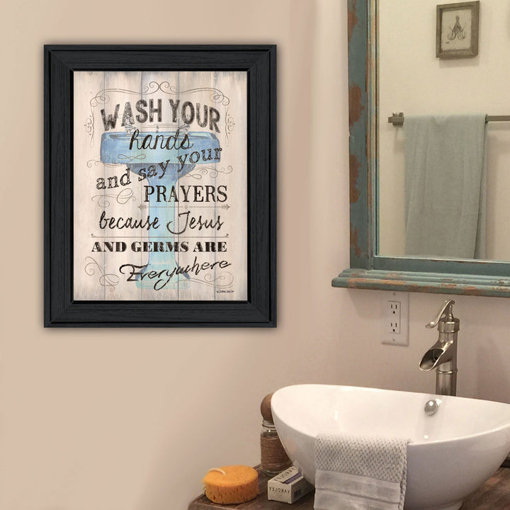 Bathroom Humor 2 Black Framed Print Bathroom Wall Art